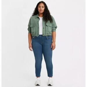 Levis Slimming Shaping Denim Legging Plus 18M Dark Wash Pockets Skinny High Rise